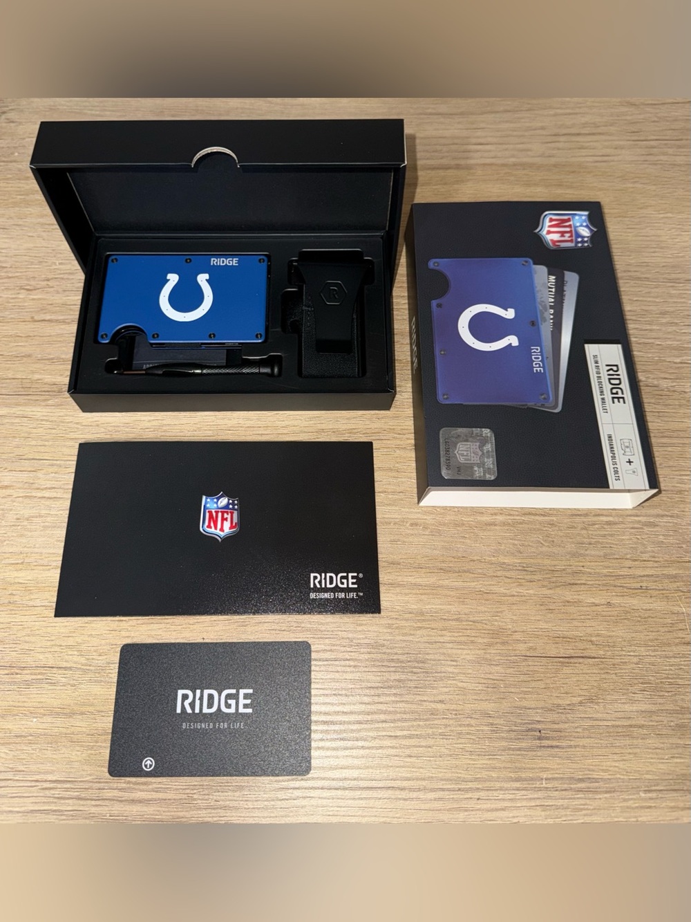 NWOT NFL Colts Blue Slim RFID Wallet.